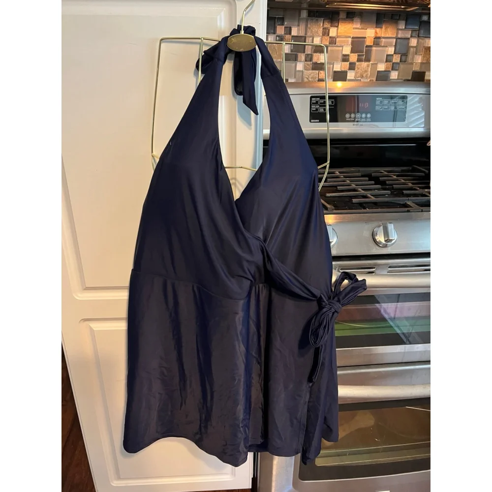 New J.Crew Halter wrap swim dress
